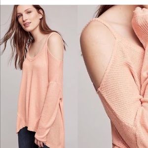 Anthropologie DELETTA Sz Xs Milipa knit blush top